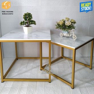 Meja Minimalis / Meja Tamu / Meja Tamu Cosmo Square / Meja Tamu Minimalis Rangka Besi / Meja Tamu Ae