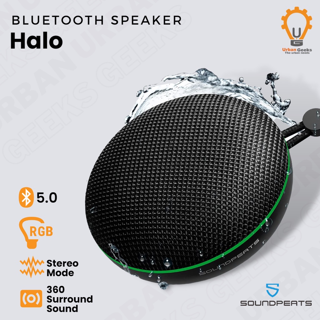 Bluetooth Speaker V5.0 RGB 360 HD Surround Stereo Sound SoundPEATS Halo