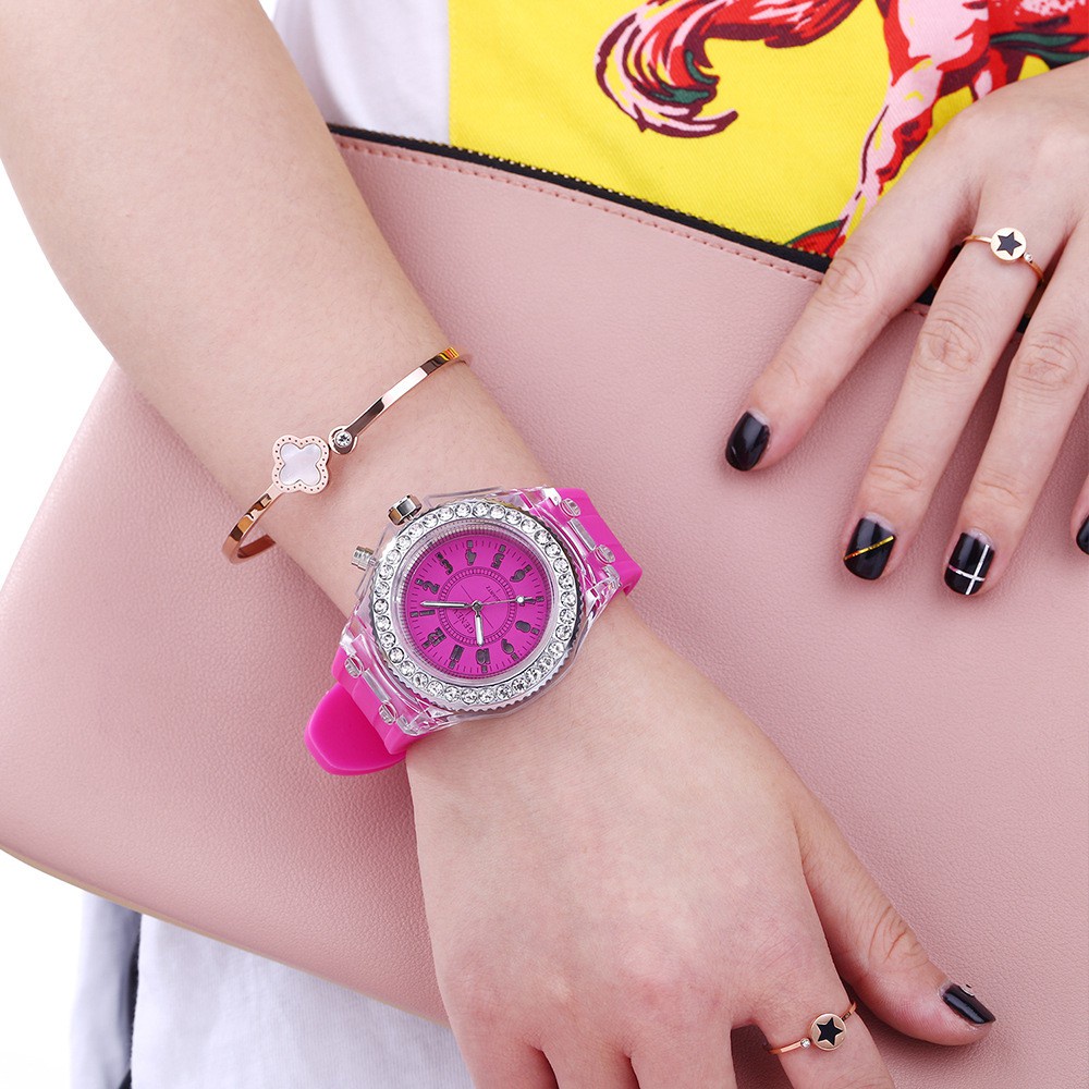 FYGALERY J101 Jam Tangan Lampu LED Watch Jam Tangan Wanita Pria Fashion Murah