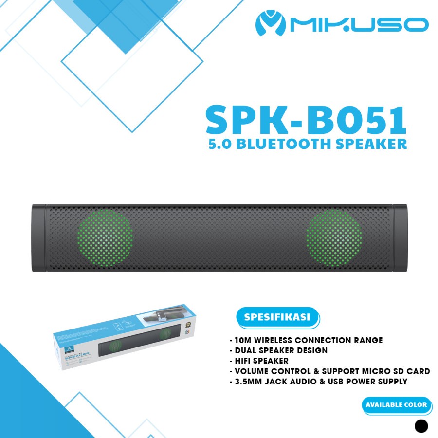 Speaker Soundbar Mikuso SPK-B051 Bluetooth 5.0 Multimedia