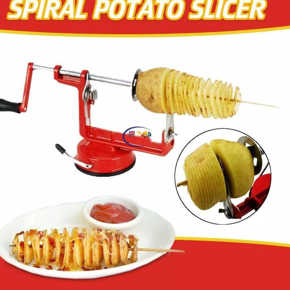 ☝ PEMOTONG KENTANG SPIRAL ALAT POTONG KENTANG SPIRAL - SPIRAL POTATO SLICER ♂