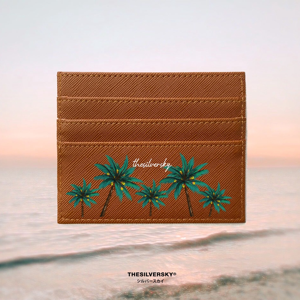 Thesilversky Summer Palms Card Holder Dompet Kartu Premium