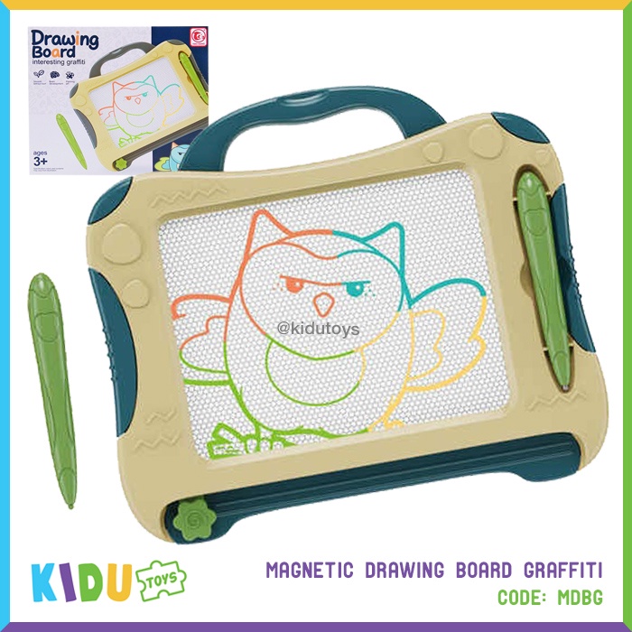 Mainan Edukasi Papan Tulis Anak Magnetic Drawing Board Graffiti Kidu Toys