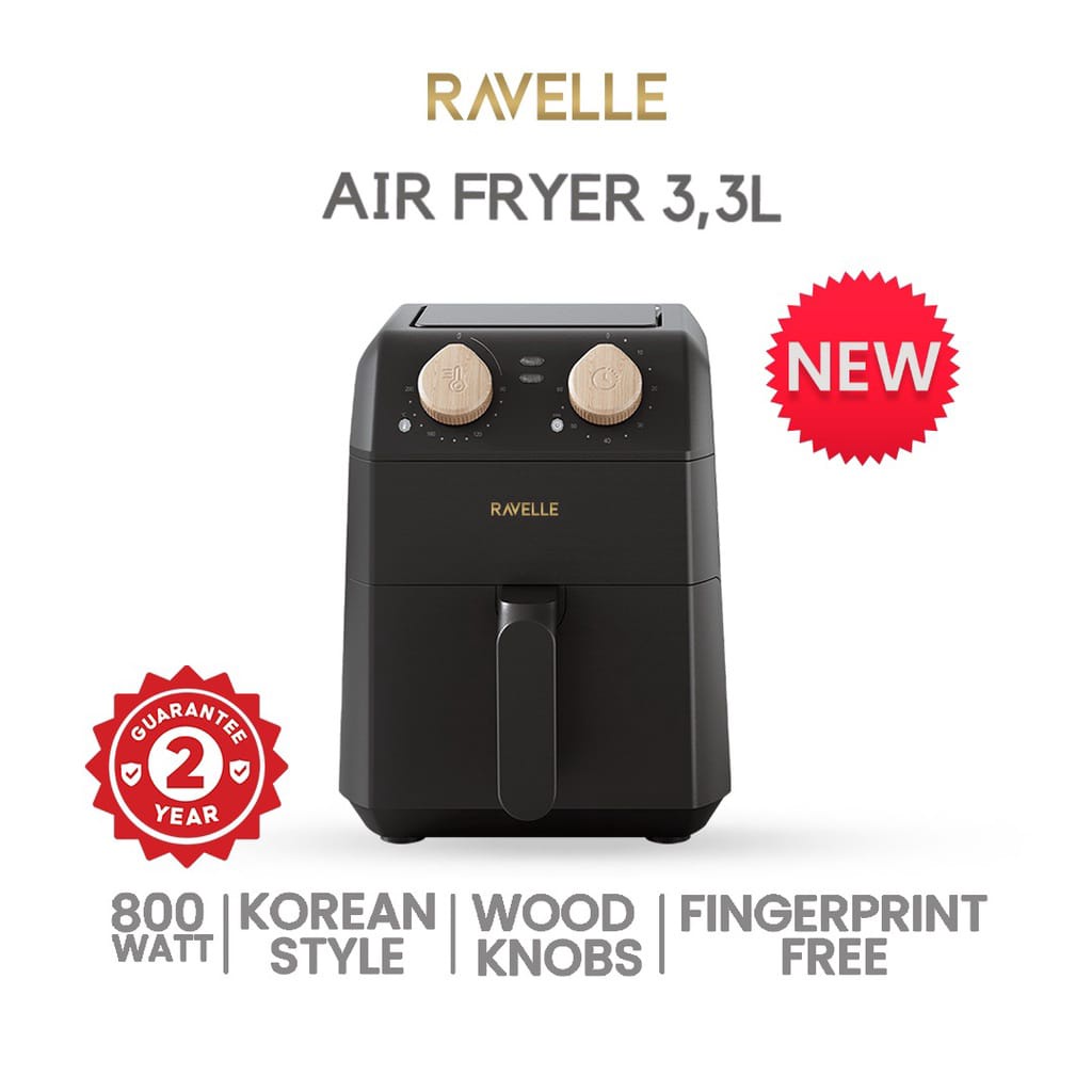 RAVELLE DIGITAL AIR FRYER RAF-300 BLACK