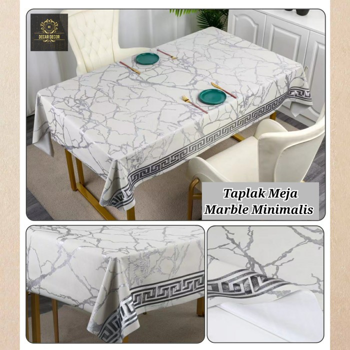 Best Taplak Meja Tamu Marble Marmer Waterproof Panjang 1 2 3 4 Meter