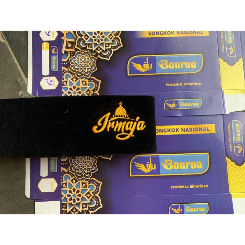 peci songkok bordir logo sendiri bikin peci logo per satu kodi/minimal satu kodi/20pcs