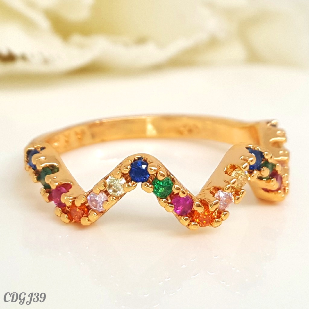 PGX Cincin Xuping Wanita Perhiasan Lapis Emas Aksesoris Fashion Premium - Z314