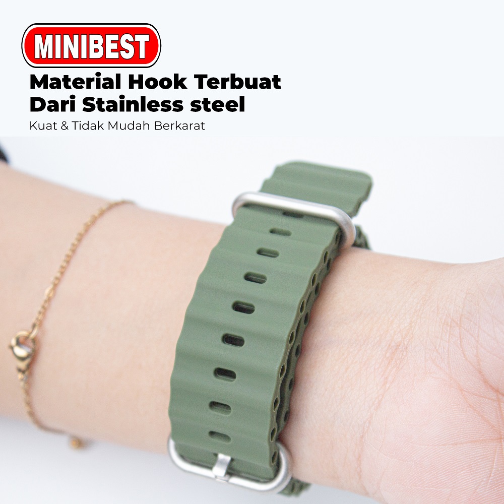 [MB] Strap Watch Silicone Rubber Series 1 2 3 4 5 6 7 8 Premium Strap Sport Smartwatch