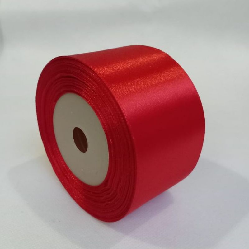 

Pita Satin Merah 2 inch 5 cm Roll