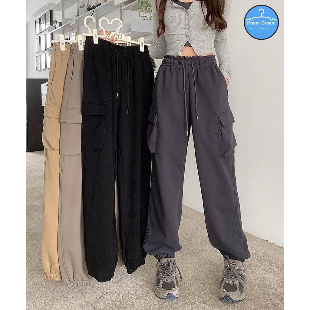 CELANA JOGGER GAMBLOK TALI SERRUT - CELANA PANJANG WANITA ONE POCKET KOREAN STYLE