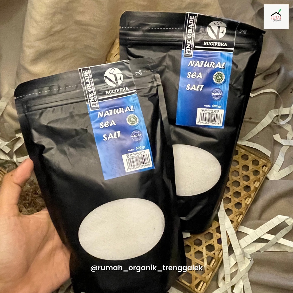 

Nucifera Natural Sea Salt (Garam Halus) 500gr | Nucifera Coarse Sea Salt (Garam Kasar) 250gr