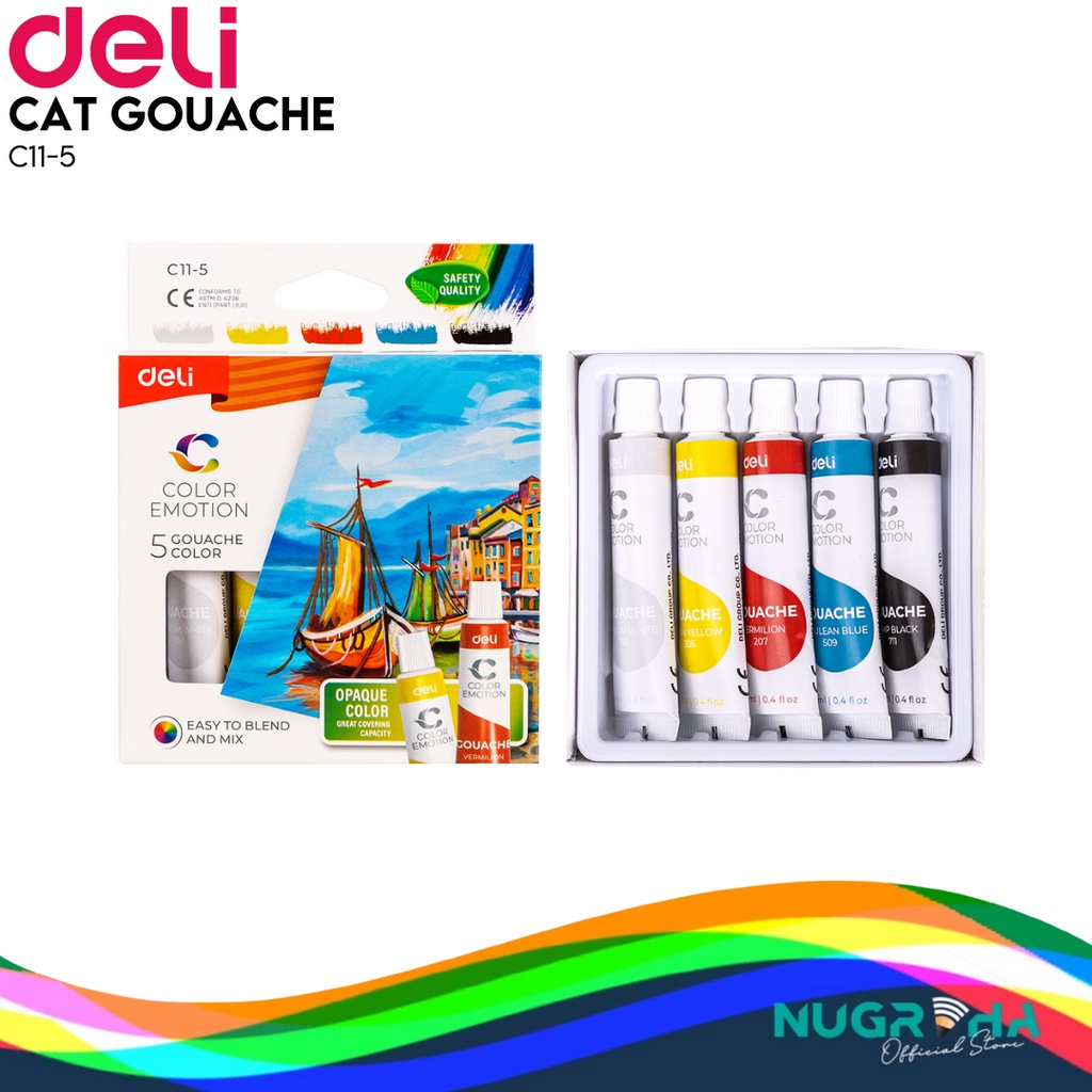 

Cat Gouache / Cat Lukis 5 Warna Deli C11-5