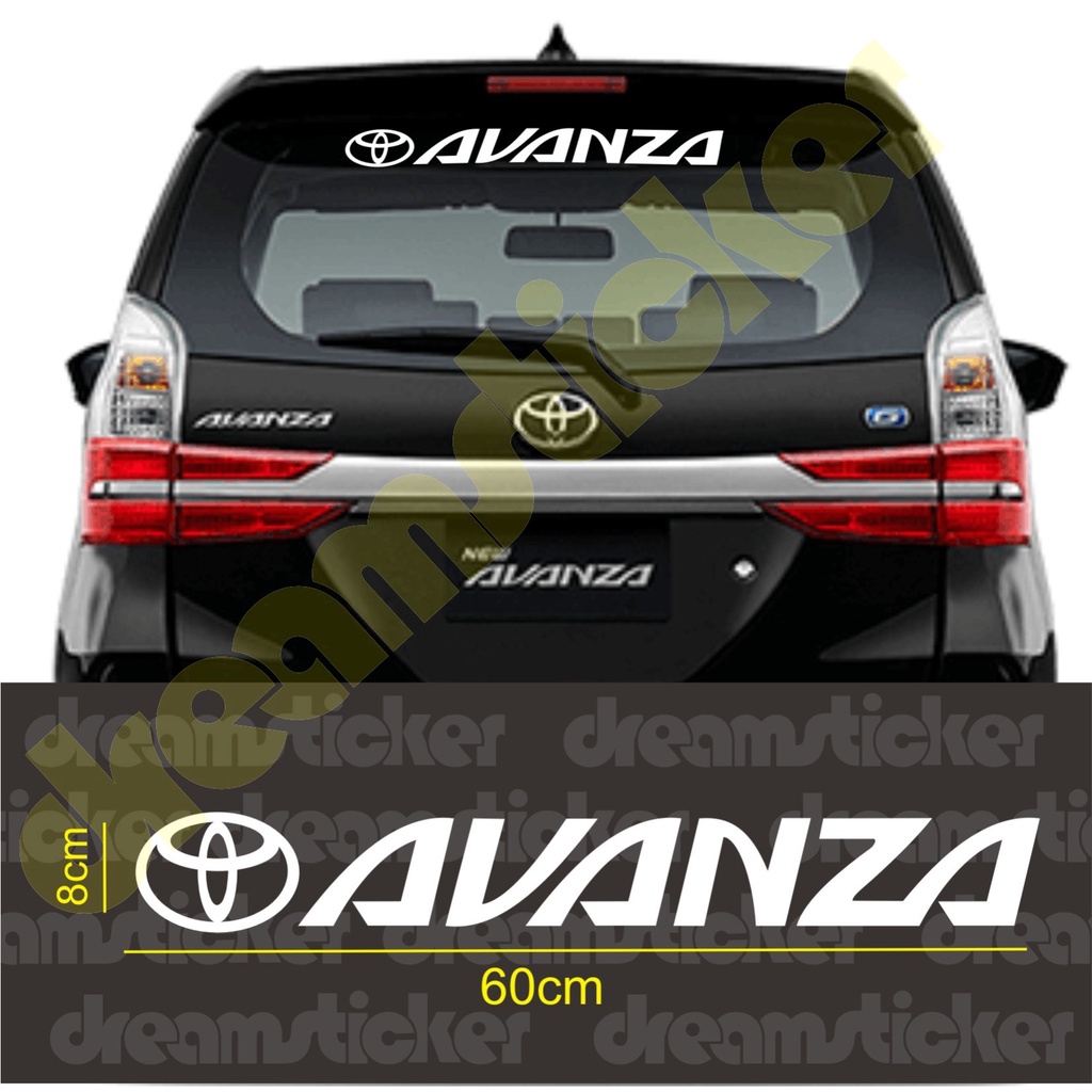Sticker Stiker Mobil Toyota Avanza Kaca Belakang