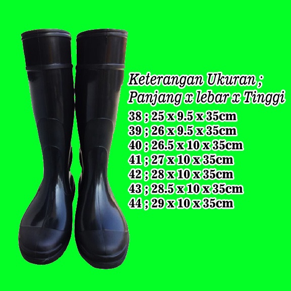 SEPATU BOOT PRIA KARET TINGGI ANTI AIR BANJIR HUJAN PVC FASHION SEPATU BOOTS PRIA WANITA PROYEK MURAH