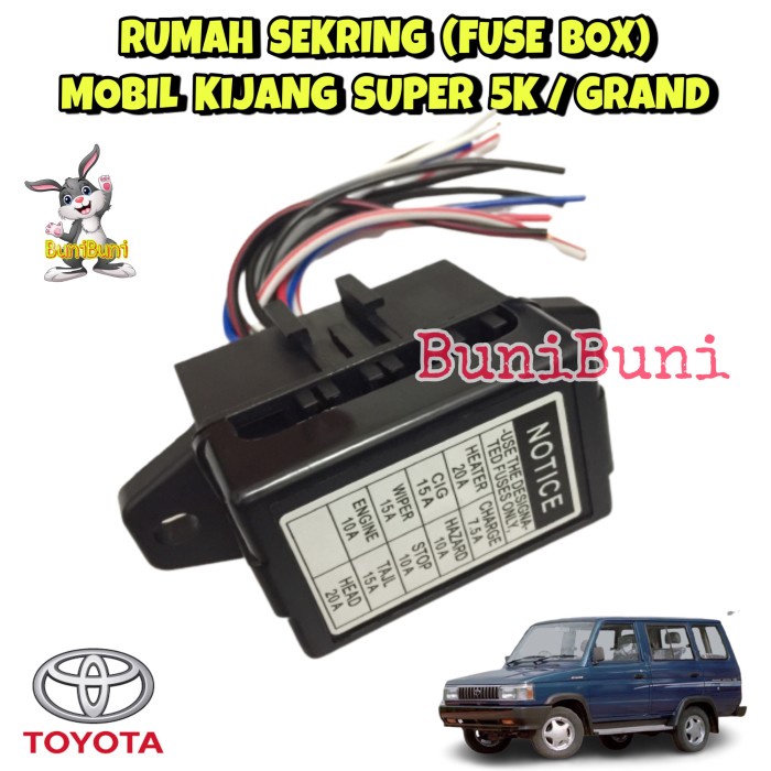 Terlaris Fuse Box / Rumah Sekring Sikring Mobil Kijang Super 5K / Rover / Grand