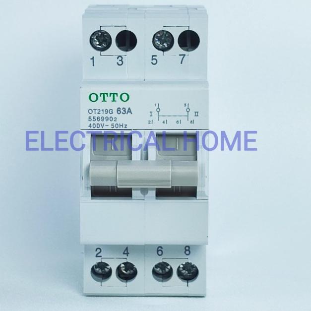 ➻ COS Change Over Switch Ohm Saklar Model MCB Din Rail 2Phase 63A OTTO ➺