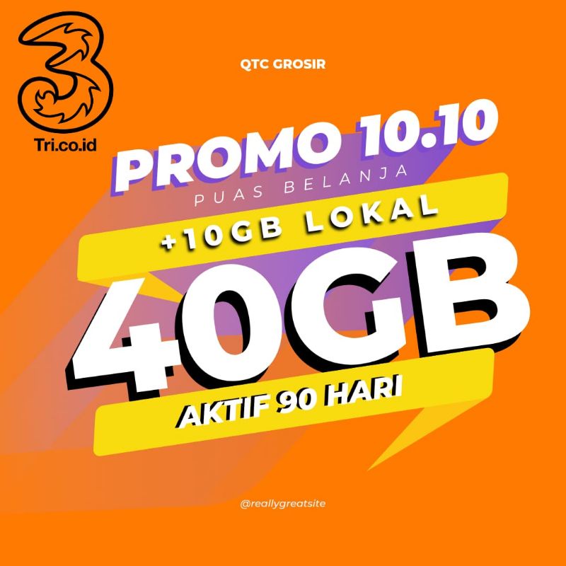 Voucher Tri AON 40+10GB LOKAL