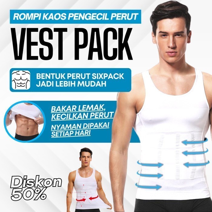 BAROKAH GAMIS VESTPACK Kaos Pembentuk Badan Pembakar Lemak