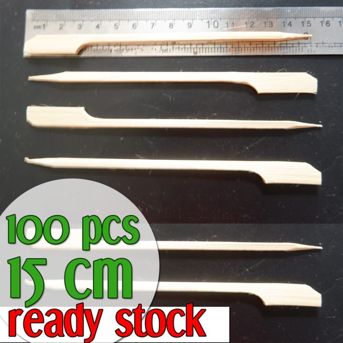 [Ready] Tusuk Sate Yakitori 15 Cm Tusuk Sate Dayung/Bendera Tusukan Seafood [Peralatan]