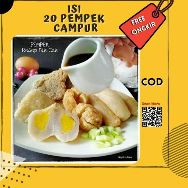 

♔ Pempek Palembang/Pempek Palembang Asli/Pempek Palembang Frozen paket isi 20 pcs/Pempek Palembang Murah/empek empek Palembang ✹