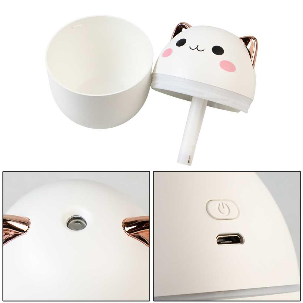 Air Humidifier Purifier Pelembab Ruangan Cute Cat 250ML - A301 - White