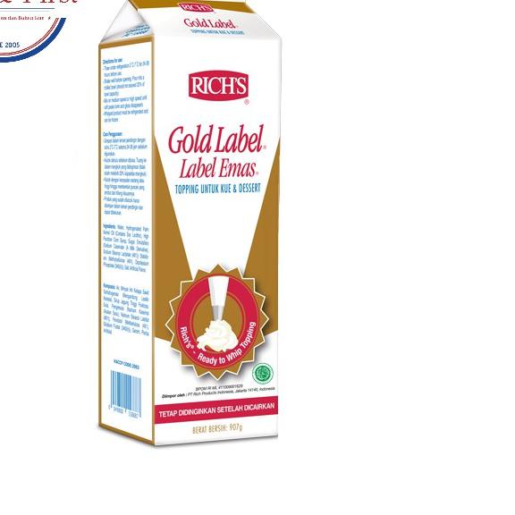 

◌ Rich Gold Label Whipping Cream 907 gram ➸