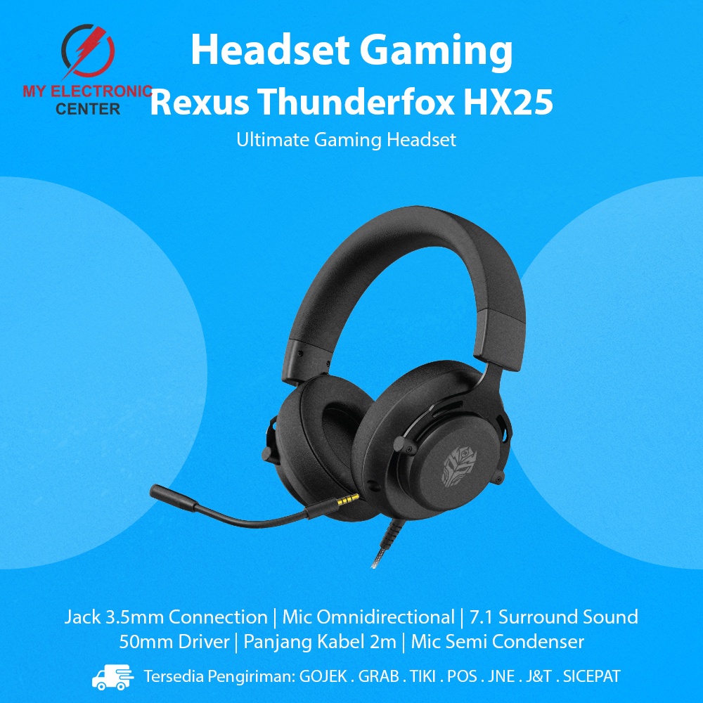 Headset Gaming Rexus Thundervox HX25 Headphone Laptop Komputer PC HP
