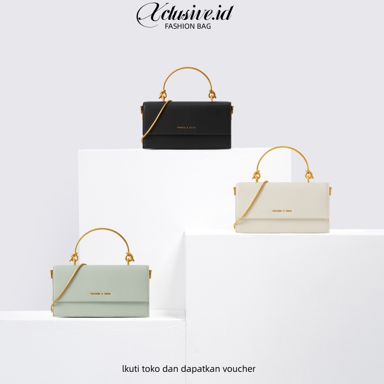 CK HAND BAG WANITA DENGAN TOP HANDLE METAL TAS PESTA PREMIUM WOMAN FASHION BAG CK02208004