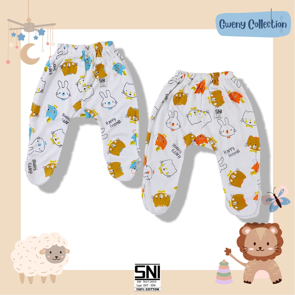 Celana Buntu  Panjang  Bayi / Celana Panjang Buntu  Anak Motif Happy Friend