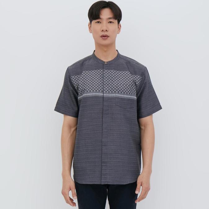 TERBARU M231 Kemeja Pria Koko Pendek Hitam 2501B /BAJU KOKO PRIA/BAJU KOKO DEWASA/BAJU KOKO ANAK/BAJ