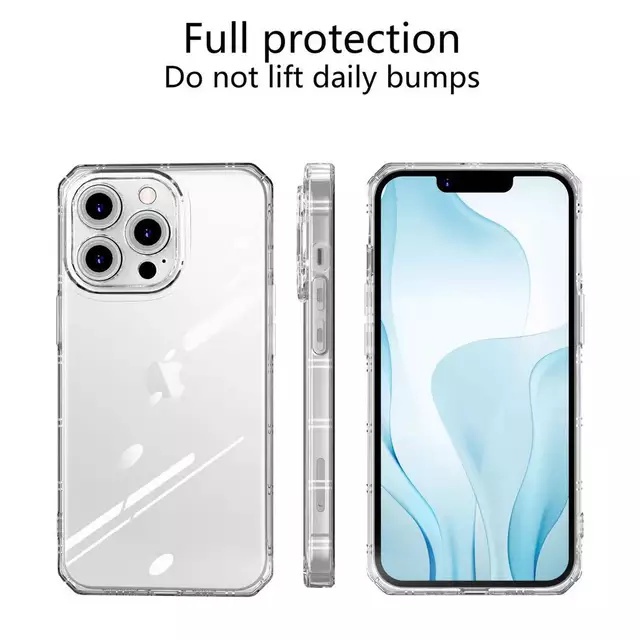 Clear Case Airbag Iphone 12 13 Mini 11 11 Pro 11 Pro Max 12 12 Pro 12 Pro Max 13 13 Pro 13 Pro Max 14 14 Pro 14 Plus 14 Pro Max Silikon Bening Four Sided Airbag Lentur Anti Jamur Camera Protection