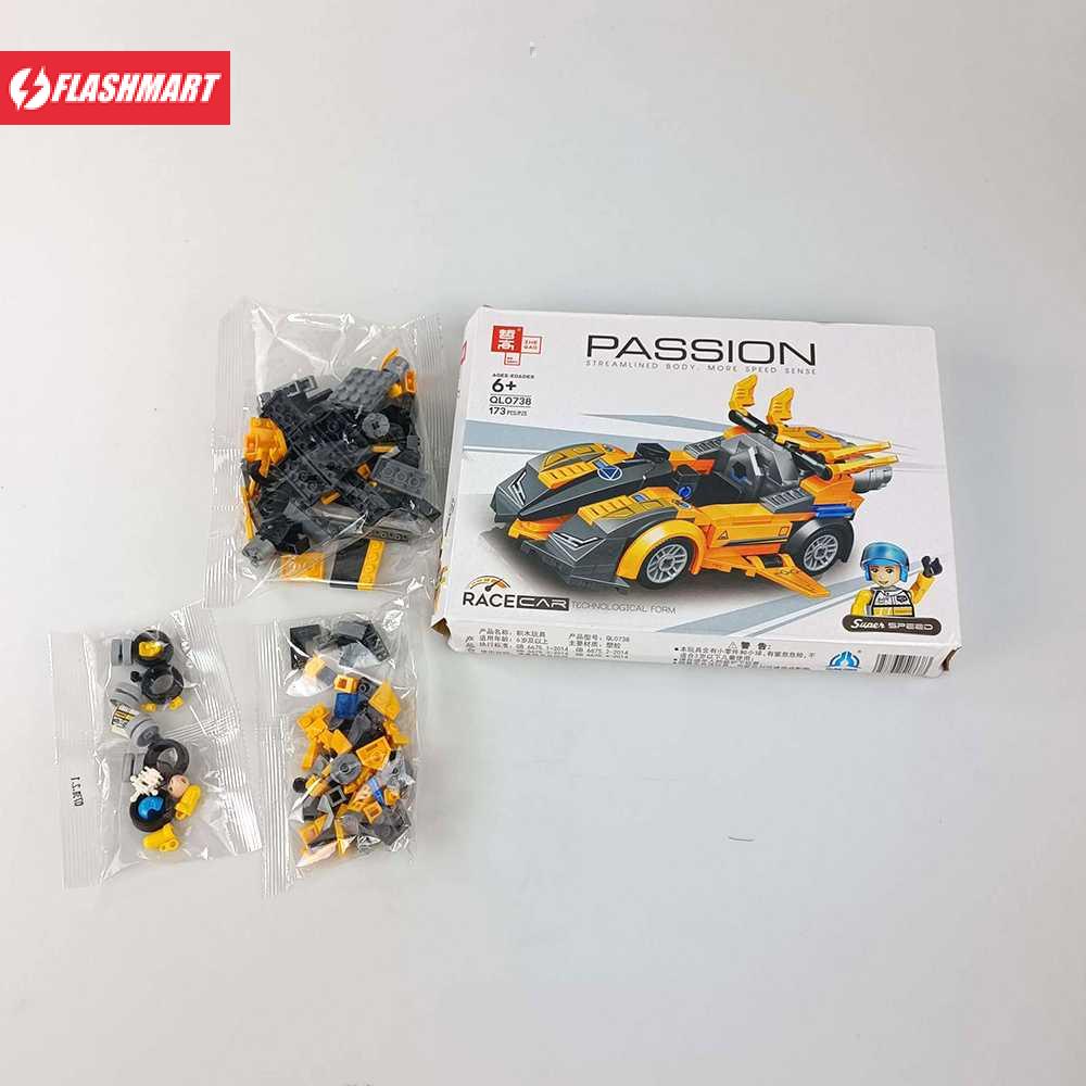 Flashmart Building Blocks Mainan Rakit Mobil Sport Car - QL0738 / QL0739