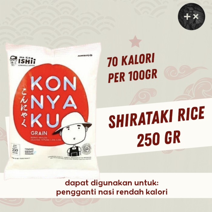 

Konnyaku Grain Mr Ishii 250 gr / Beras Shirataki Rice 250g