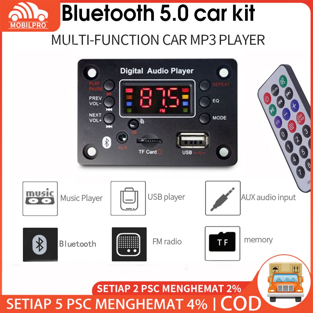 MP3 Player Board with Bluetooth USB SD Card FM Radio Decoder D106BT