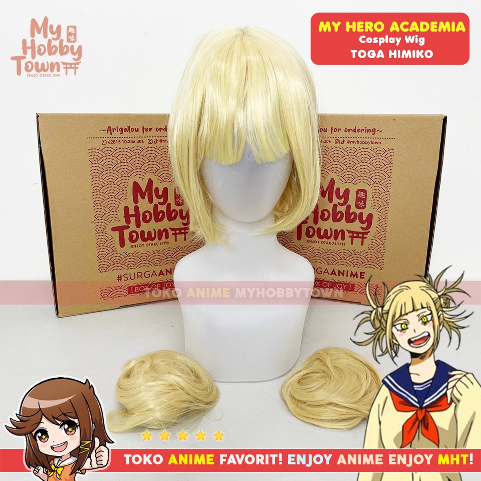 Wig Cosplay Anime Boku no Hero Academia : Toga Himiko Rambut Palsu