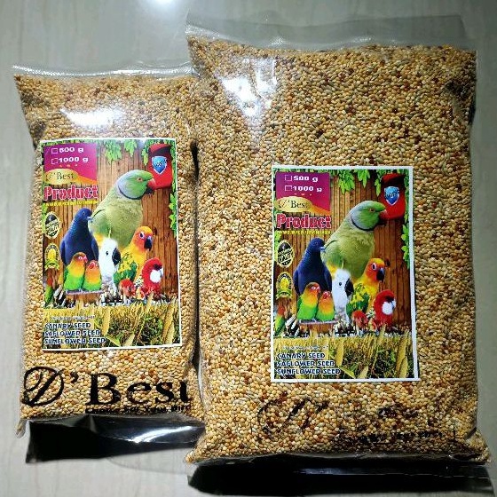 MILET CAMPUR MIX IMPORT PAKAN MAKAN BURUNG PERKUTUR LOVEBIRD PARKIT AUSTRALIA MILET MIX CAMPUR BEST