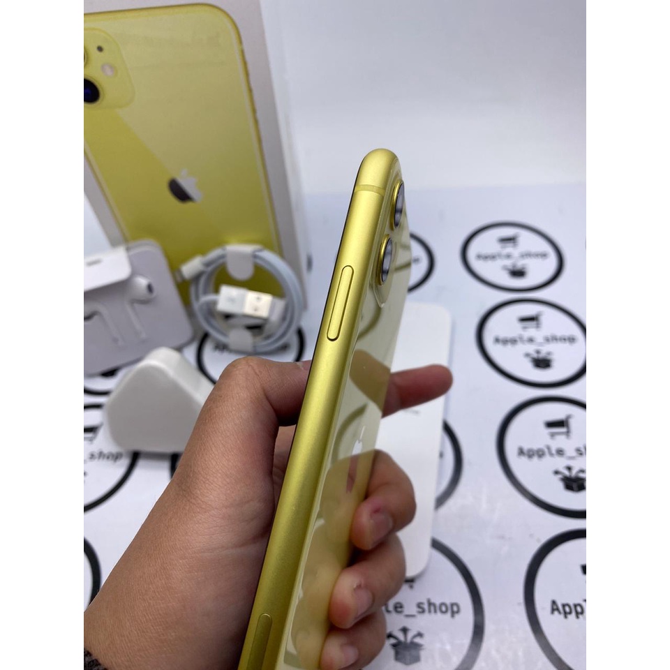 iphone 11 128gb yellow fullset Lcd Original Mulus Bukan Refurbish / Rekondisi