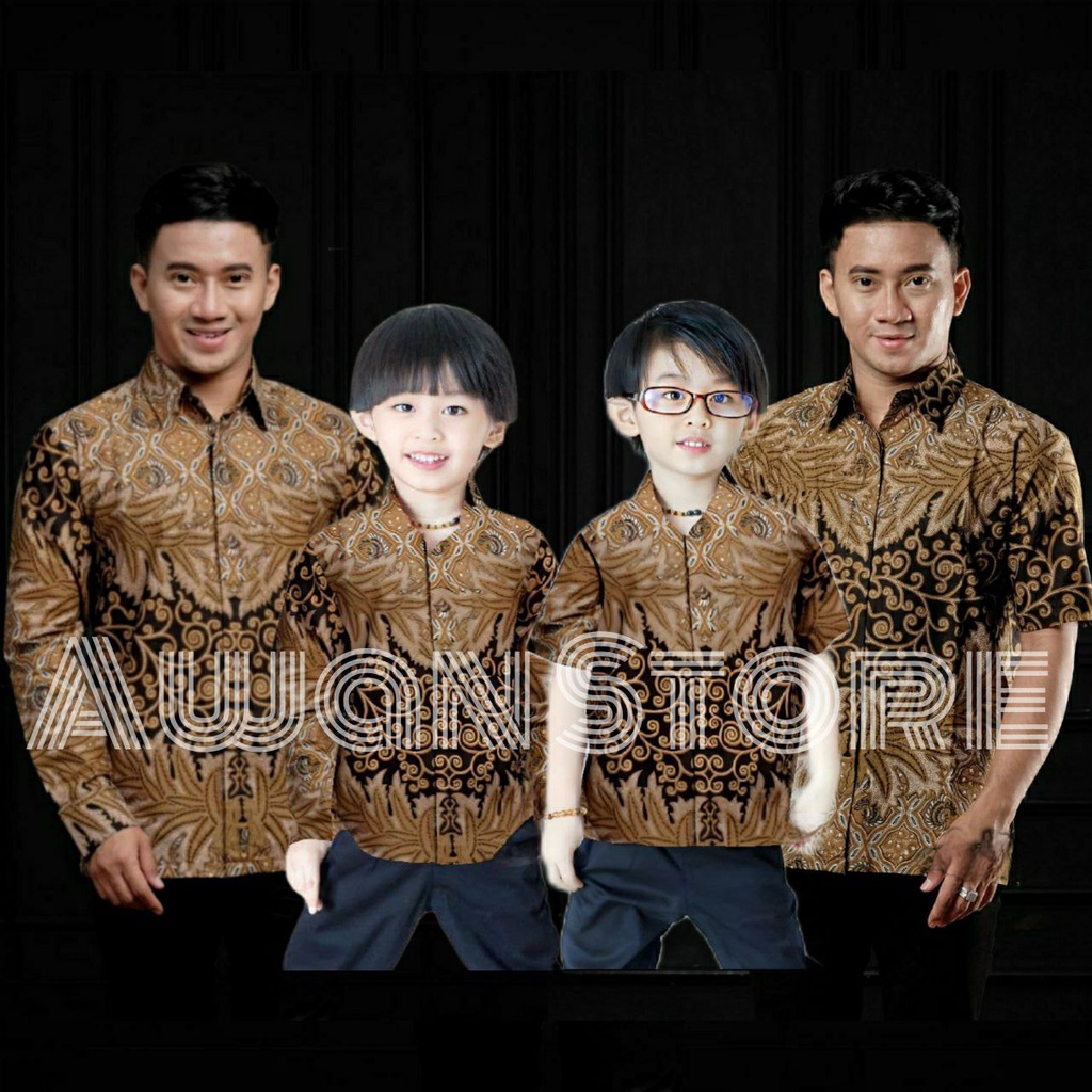 TERBARU Couple sweet || couple batik ayah dan Batik anak cowok BATIK gold Batik Emas Batik Terbaru Batik 2023