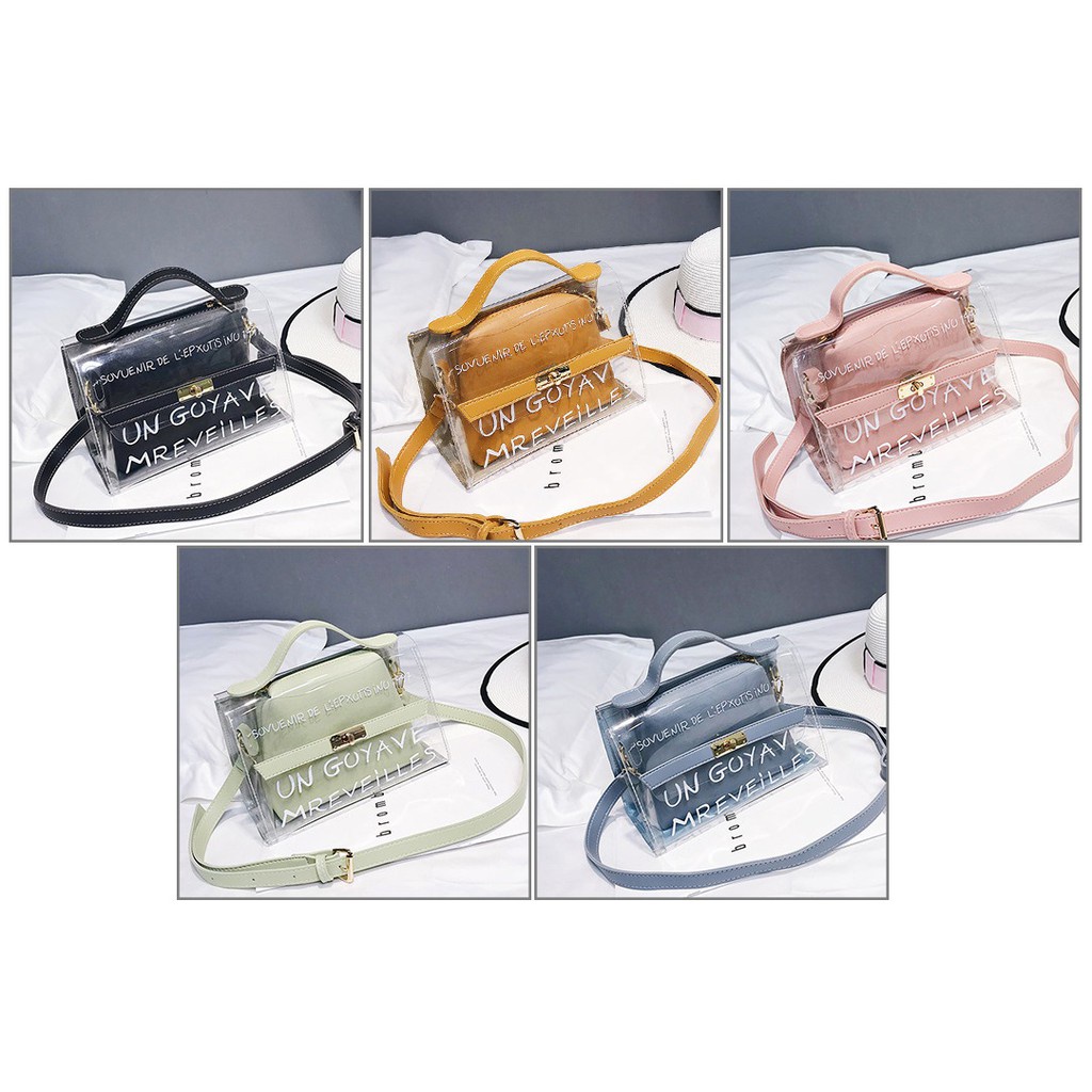 FYGALERY FYG1185 Tas Selempang Goyave Perempuan Slingbag Transparan Pvc Fashion Wanita Sling Bag Korea Handbag Murah