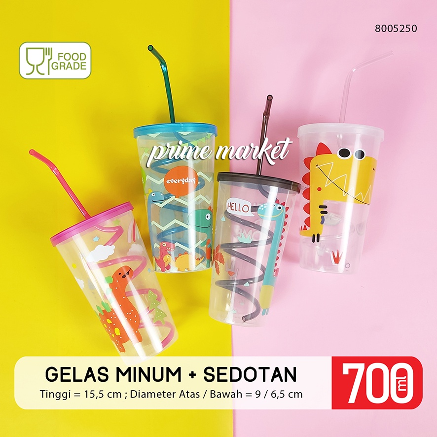 Gelas Anak Sedotan Gelas Minum Anak Gelas Plastik Food Grade Souvenir Ultah Anak Souvenir Ulang Tahu
