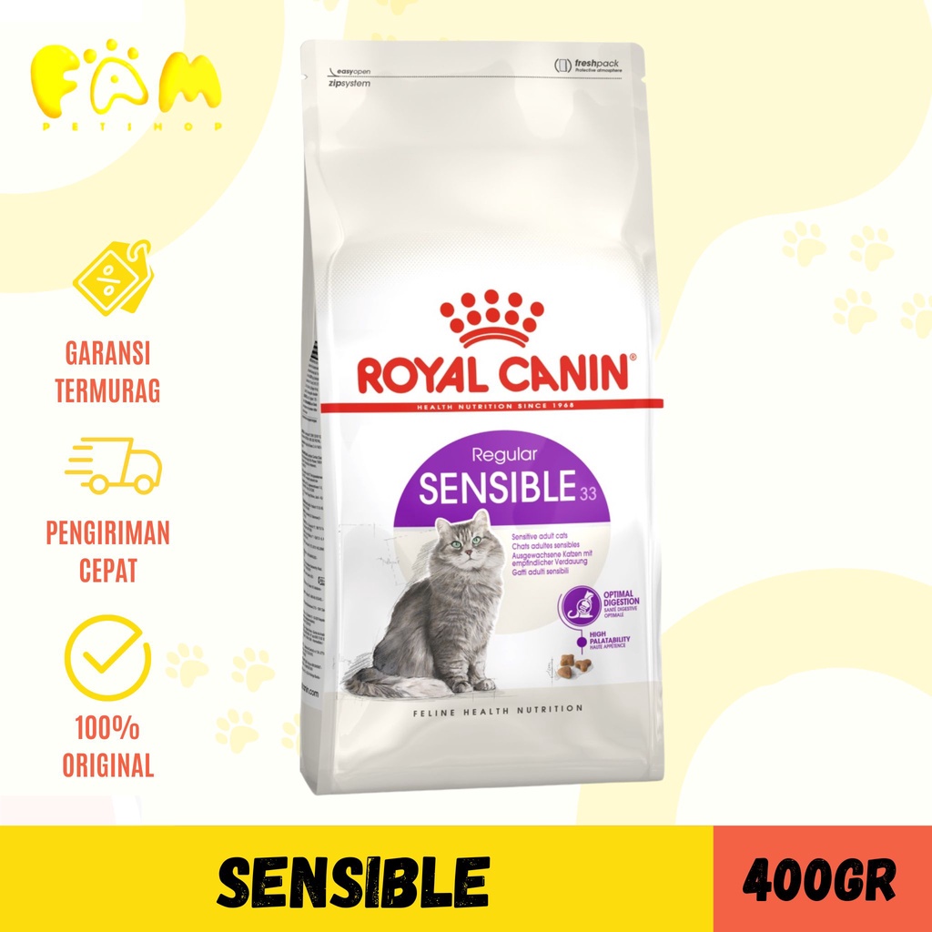 Royal Canin Sensible 33 400gr - Makanan Kucing / Cat Food