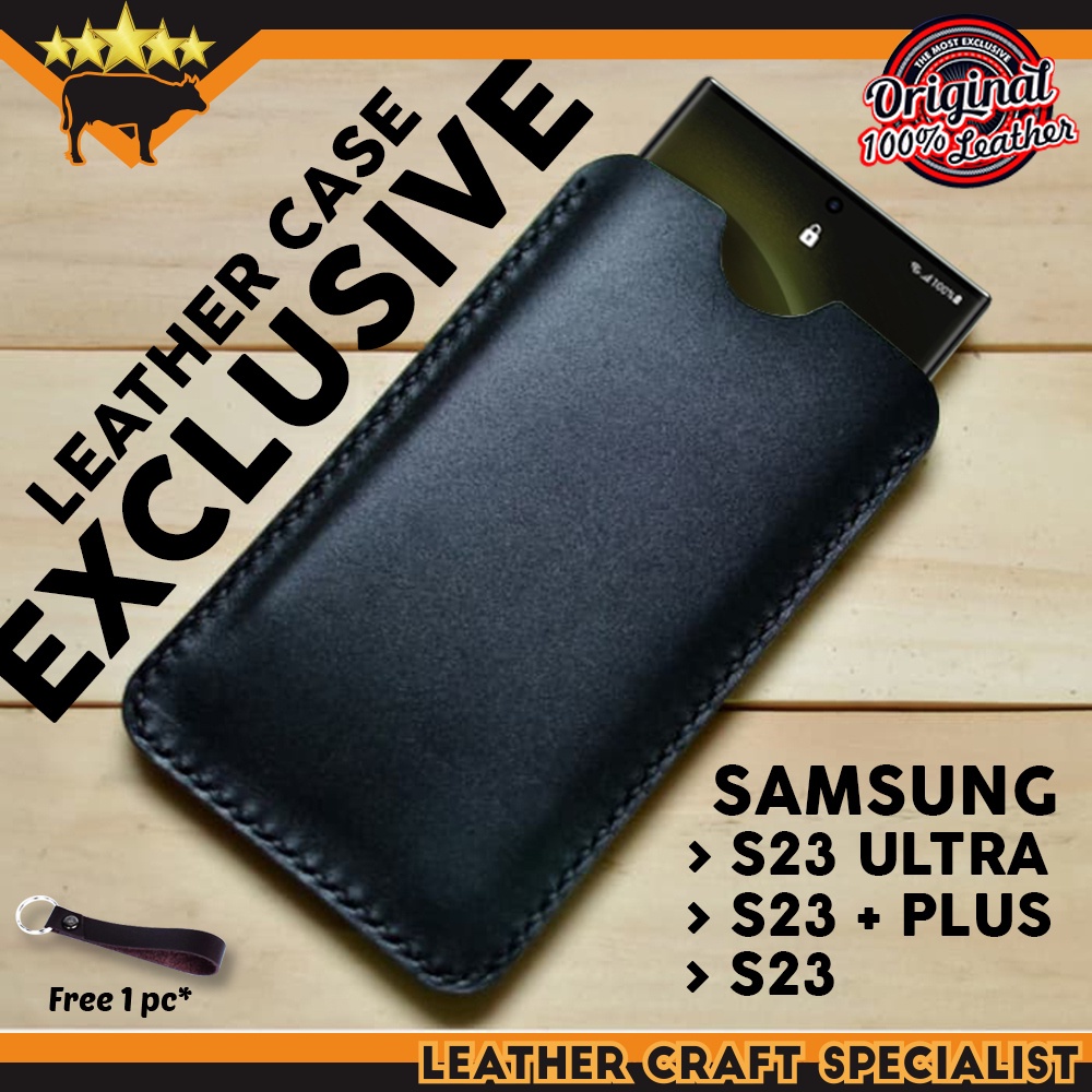 LEATHER CASE SAMSUNG GALAXY S23 ULTRA, S22 + (PLUS), S23 POUCH SLEEVE