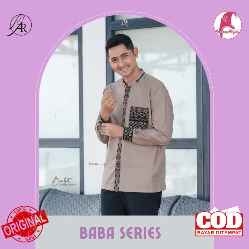 Baju Koko kurta dewasa Lengan panjang BABA SERIES ORI AR by ARYA SALOKA
