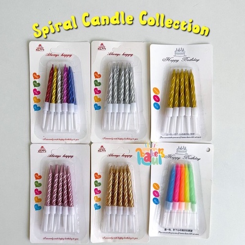 Lilin Spiral Mini Korea / Lilin Ulir Mini Korea / Spiral Candle Mini Korean / Korean Candles / Lilin