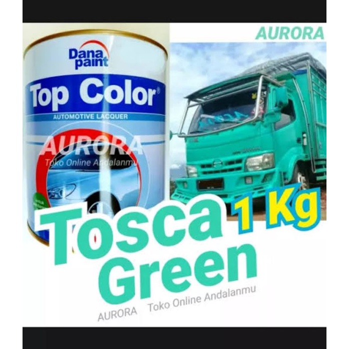 TOP COLOR 1317 TOSCA GREEN-Hijau Tosca Cat Mobil Kayu Besi Duco