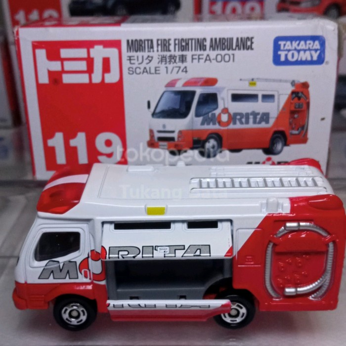 TOMICA MORITA FIRE FIGHTING AMBULANCE NO. 119 TERBARU