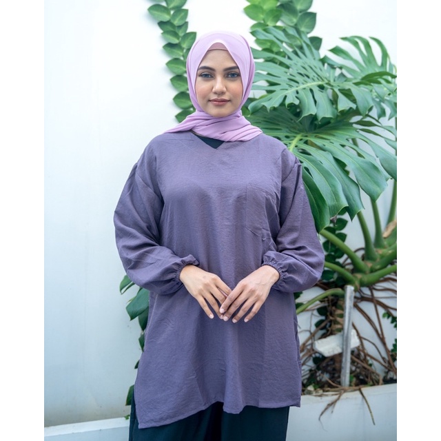 JOSHIN Tiara shirt - tunik crinkle - tshirt pocket airflow