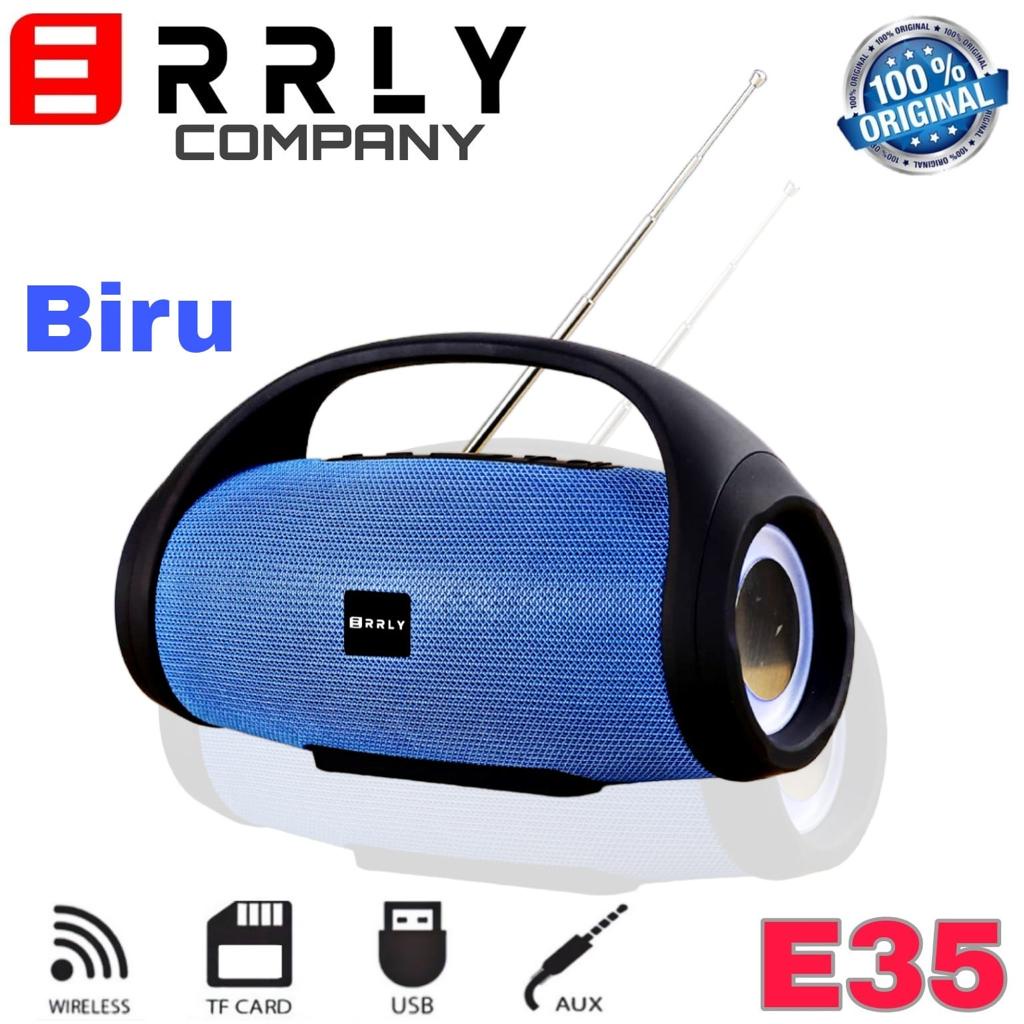 Speaker Bluetooth BOOMBOX Wireless ERRLY E35 Portable Antena Radio TWS 2IN1 Ring LED Light PowerFull High Bass