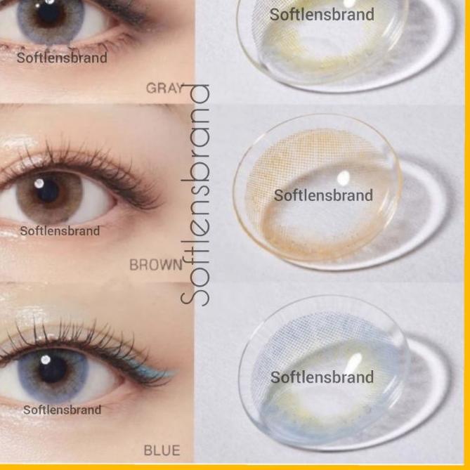 ❊ SOFTLENS NO RING NATURAL 14,00 MM - Softlens minus normal - softlens brown - grey - blue ◘