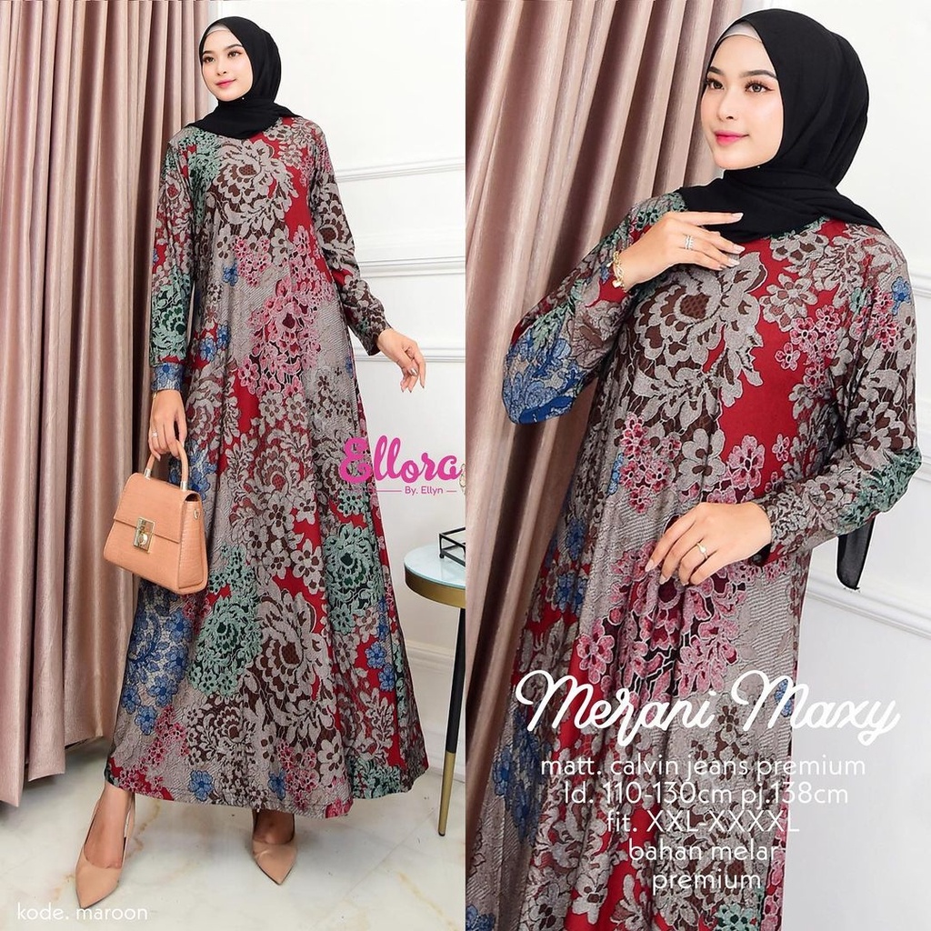 Merani Maxy Venya Maxy Gamis Jumbo LD 130cm  Gamis Calvin Jeans Jumbo Gamis Motif Batik Super Jumbo xxxxl Gamis Calvin Jeans Gamis Batik Jumbo Venya Maxy Gamis Motif Batik Gamis Seragaman Pengajian Gamis Lebaran Camry Dress Muslim Jumbo